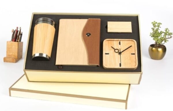 Bamboo Tumbler, MDF Diary, Bamboo Card Holder & Bamboo Clock