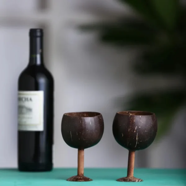 The Bamboo Bay Coconut Wine Glasses