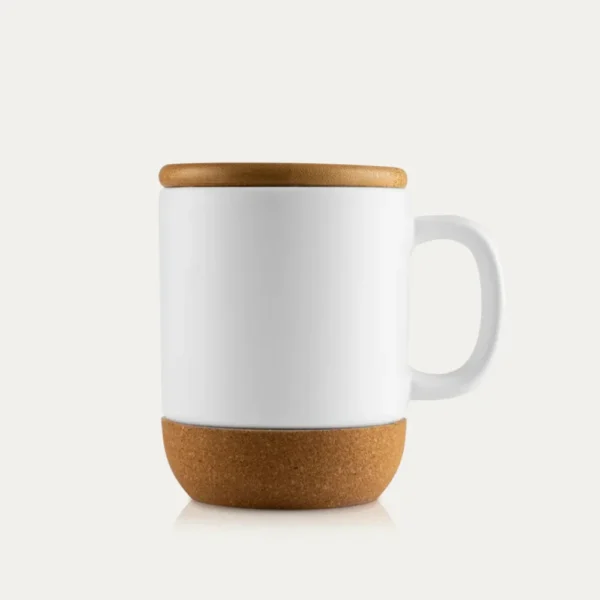 Porcelain Mug (Bamboo Lid & Detachable Cork Base) - Image 3