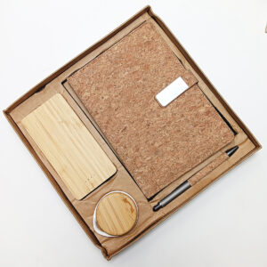 Cork Diary, Earbuds, Power Bank & Pen