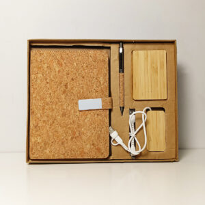 Cork Diary, USB Port, Power Bank & Pen