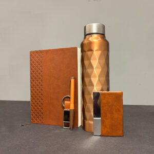 Diary, Card Holder, Pen, Keychain & steel bottle