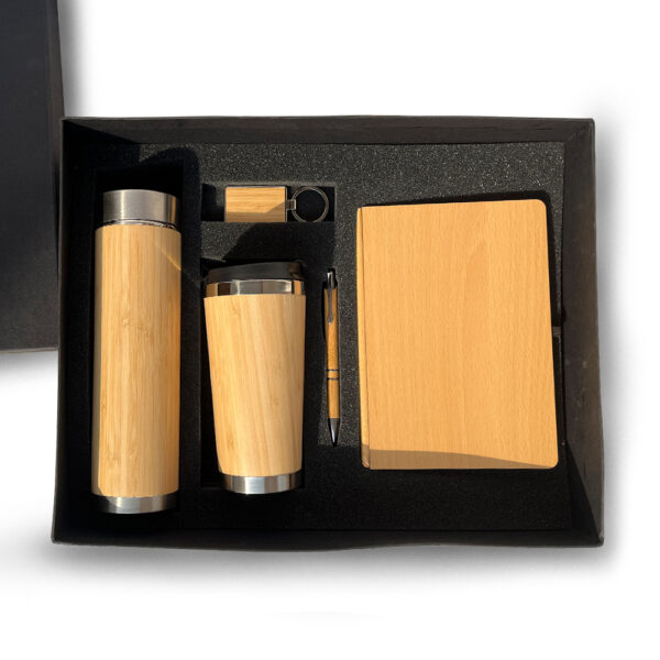 MDF Diary, Bamboo Bottle & Tumbler, Pen & Keychain