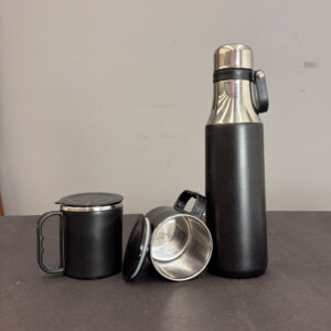 Steel bottle & 2 Cup