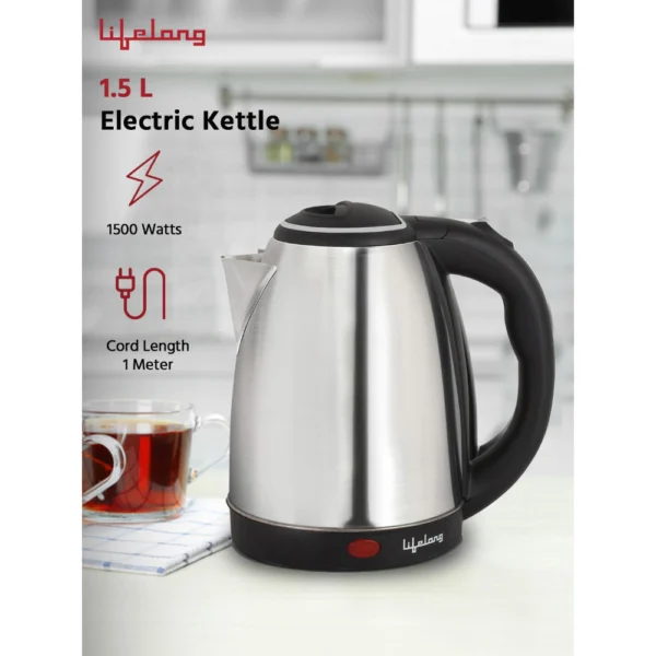1500Watt 1.5 Litre Electric Kettle with 360 Degree Rotation Base - Image 2