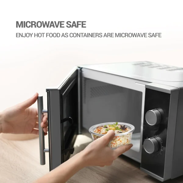 ALL FRESH BOROSILICATE GLASS ROUND TIFFIN HORIZONTALE) - Image 3