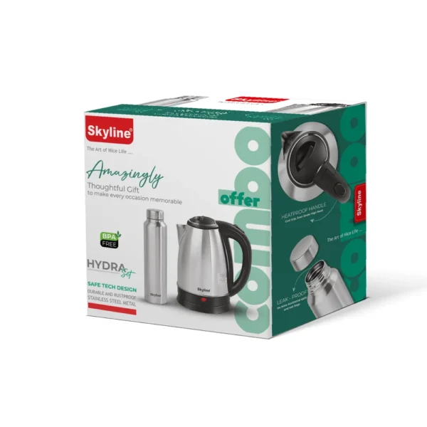 COMBO PACK- ELECTRIC KETTLE & STEEL BOTTLE - Image 2