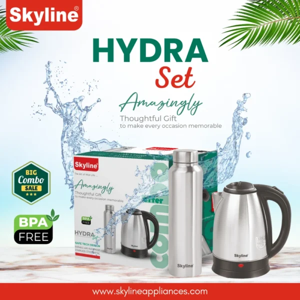 COMBO PACK- ELECTRIC KETTLE & STEEL BOTTLE - Image 4