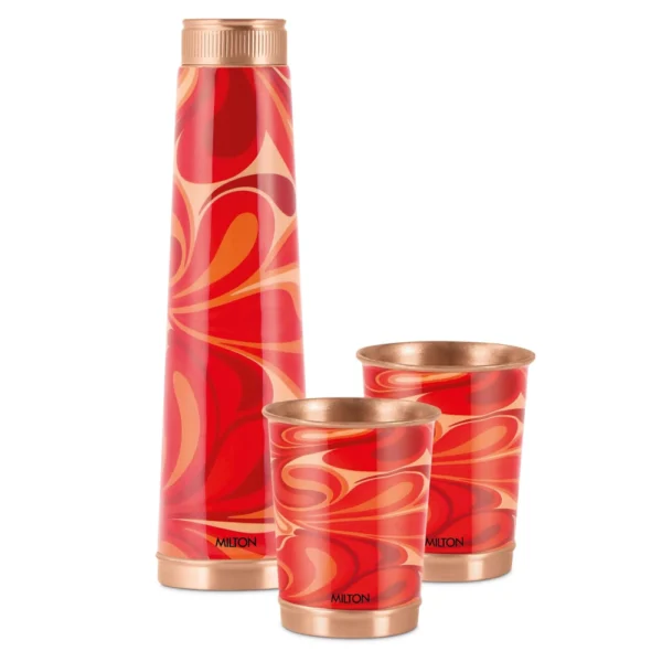 COPPER ETERNA  GIFT SET (ONE PRINTED COPPER BOTTLE 1000 + 2 PRINTED COPPER  MUG)