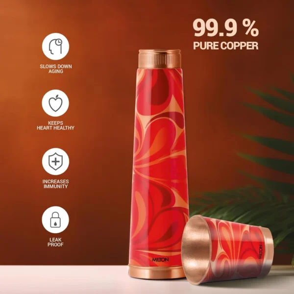 COPPER ETERNA  GIFT SET (ONE PRINTED COPPER BOTTLE 1000 + 2 PRINTED COPPER  MUG) - Image 2