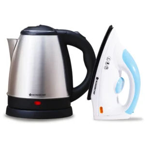 Crescent Stainless-steel Electric Kettle + Swift Dry Iron