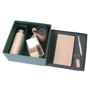 6 in 1 Gift Set Note Book, Mug, Pen, Flask, Desk Cube , Key Chain