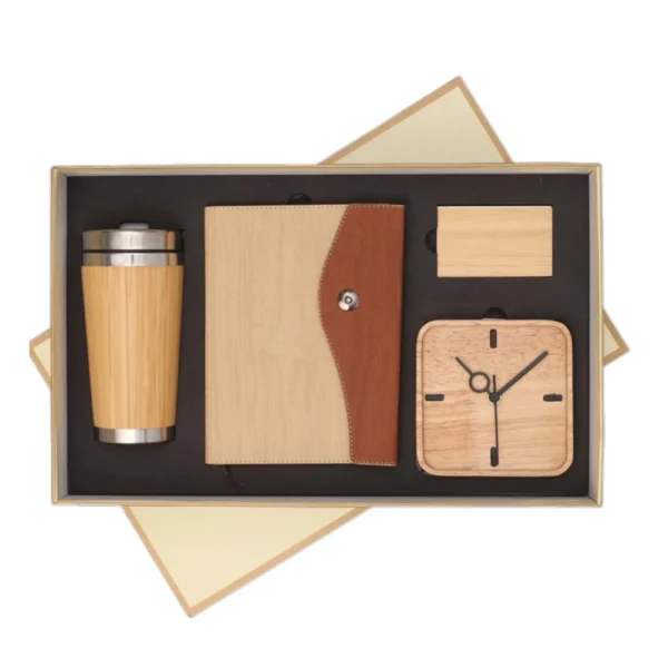 4 in 1 Gift Set Note Book, Tumbler, Card Holder, Clock