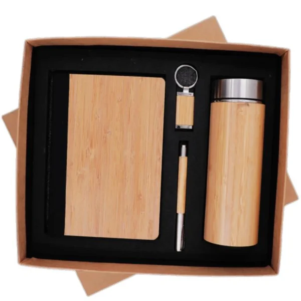 4 in 1 Gift Set Note Book, Pen, Flask, Key Chain