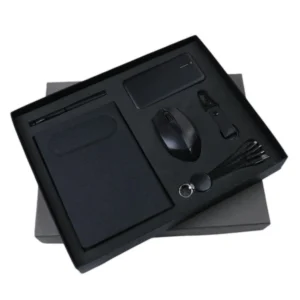 6in 1 Gift Set Note Book, Key Chain, Pen, 3 in 1 Data Cable, Power Bank 10,000 MAH, Wireless Mouse