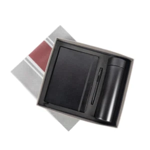 3 in 1 Gift Set Temperature Flask Metal pen Note Book