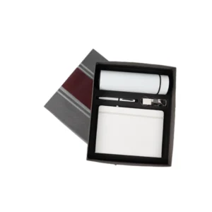 4 in 1 Gift Set Temperature Flask Metal pen Note Book Key Chain