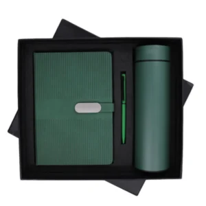 3 in 1 Gift Set Temperature Bottle Note Book Metal Pen