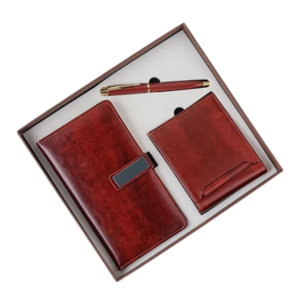 3 in 1 Gift Set Note Book Wallet Pen