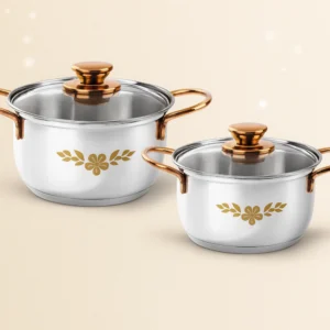 Gold Stanton Stainless-steel Casserole Set