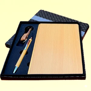 MDF Diary, Pen & keychain