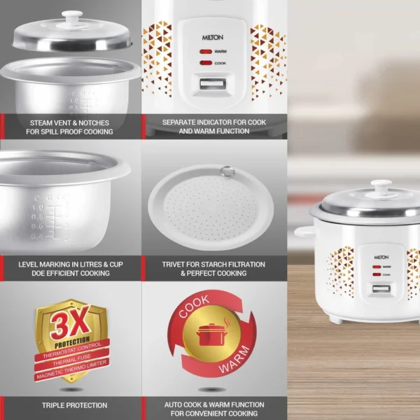 MILTON PRIME 28 RICE COOKER - Image 4