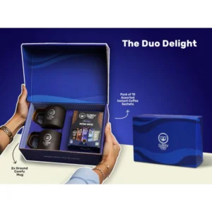 The Duo Delight x Ground Comfy Mug, Pack of 10 Assorted Instant Coffee Sachets