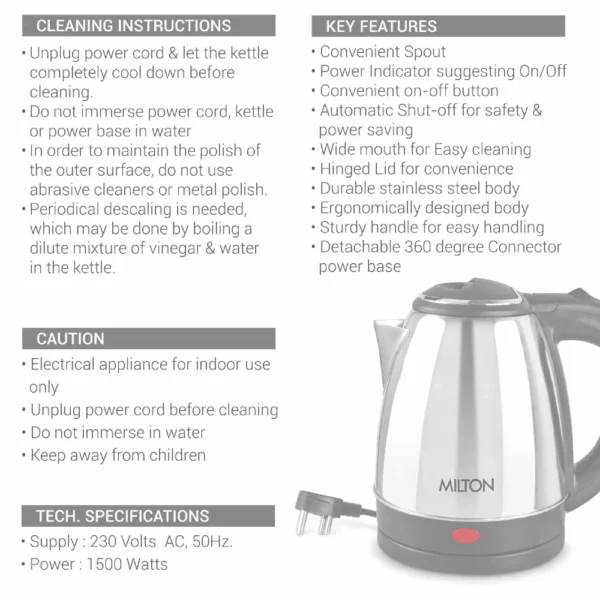 INSTA ELECTRIC KETTLE  1500 - Image 2