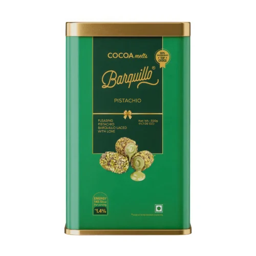 Barquillo Pistachio Tin 200 Gm