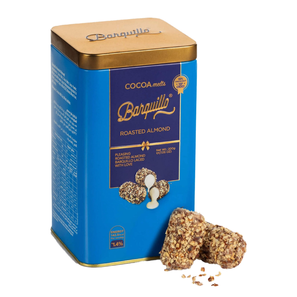 Barquillo Roasted Almond Tin 200gm - Image 2