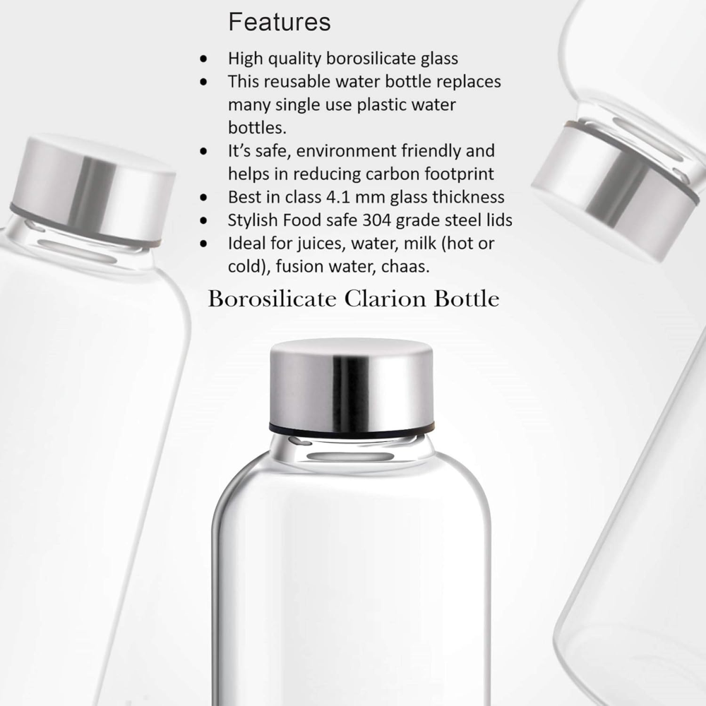 Clarion Borosilicate Glass Bottle - Image 4