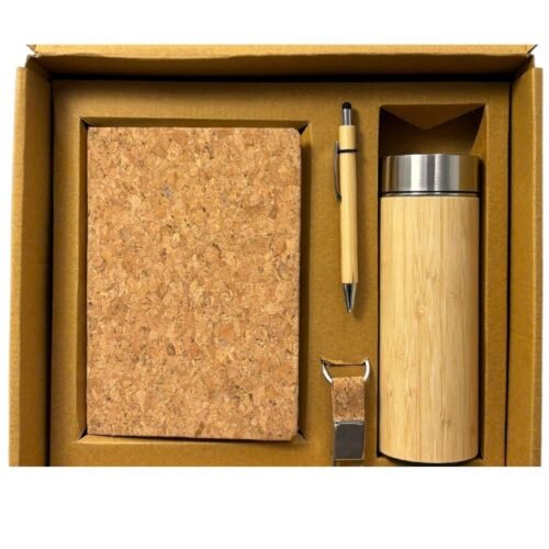 Cork-Diary-Bamboo.jpg Cork Diary, Bamboo Bottle, Pen & Keychain