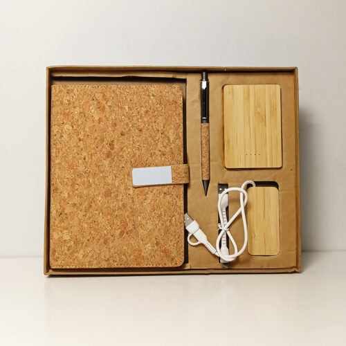 Cork-Diary-USB-Port.jpg Cork Diary, USB Port, Power Bank & Pen