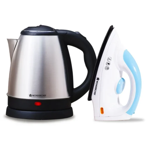 Crescent Stainless-steel Electric Kettle + Swift Dry Iron