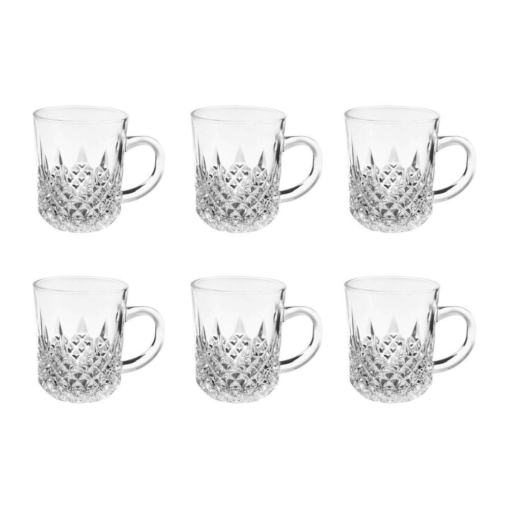 Crystal Mug Set of 6, 224 ml