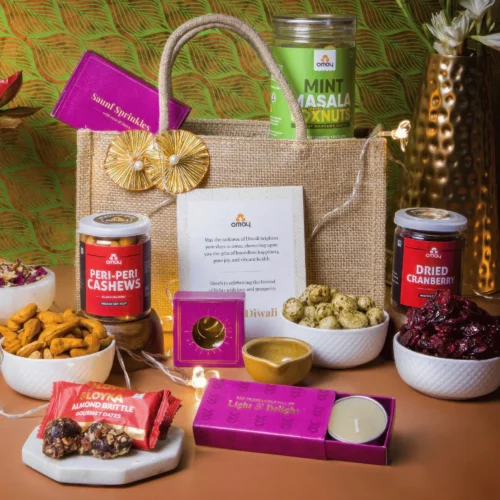 Festive Bites Diwali Jute Bag (With Zipper)
