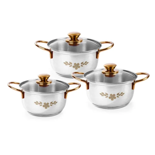 Gold Stanton Stainless-steel Casserole Set