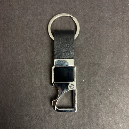 Faux Leather, Metal, Customizable, Lightweight Keychain