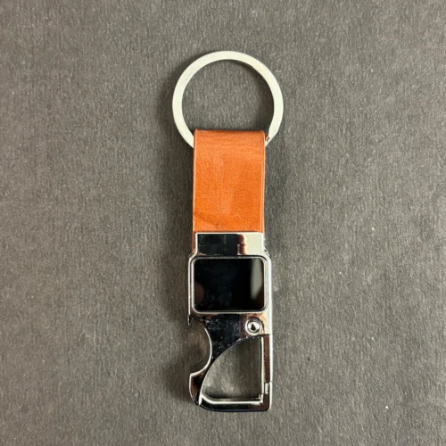 Faux Leather, Metal, Customizable, Lightweight Keychain