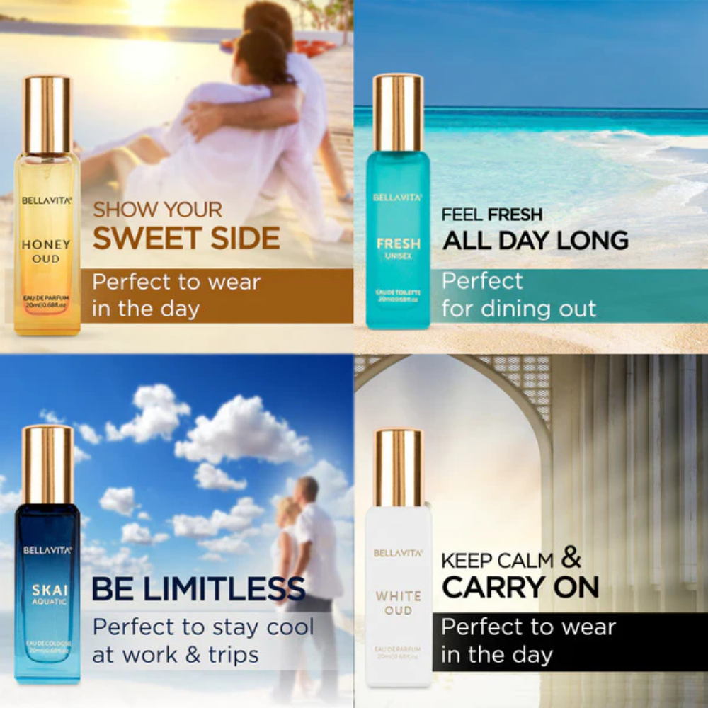 Luxury Perfumee Unisex Gift Set - Fresh Unisex, Skai Aquatic, Honey Qud & White Qud - Image 3