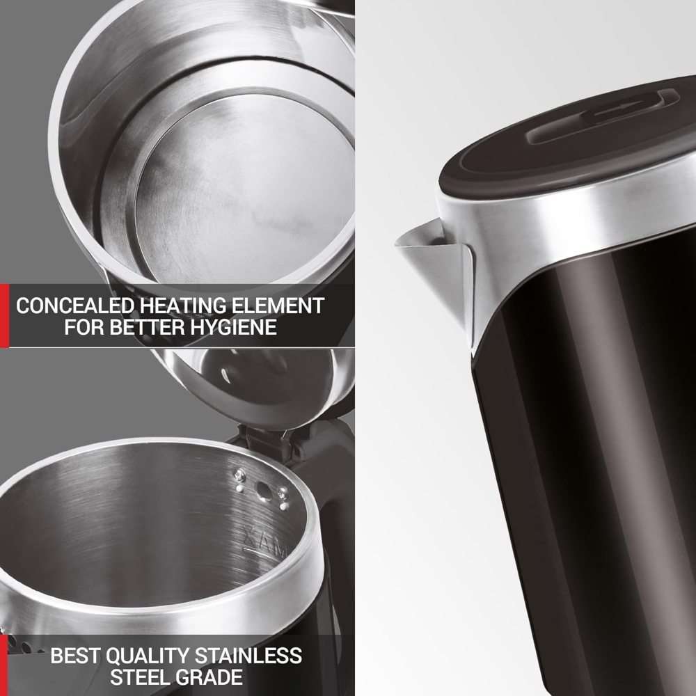 MILTON Vienna Stainless Steel Double Walled Electric Kettle - Image 4