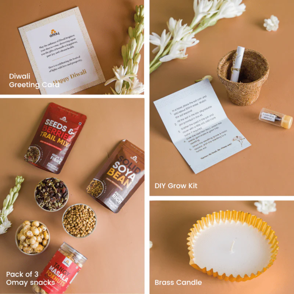 Nourish & Nibble Diwali Jute Bag (With Zipper) - Image 4