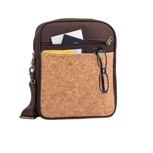 _0042_Eco-Friendly Cork Sling Messenger Bag with 2 tone finish Eco-Friendly Cork Sling Messenger Bag with 2 tone finish