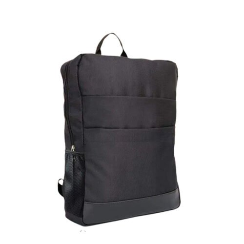 Slimz black backpack with double front pocket