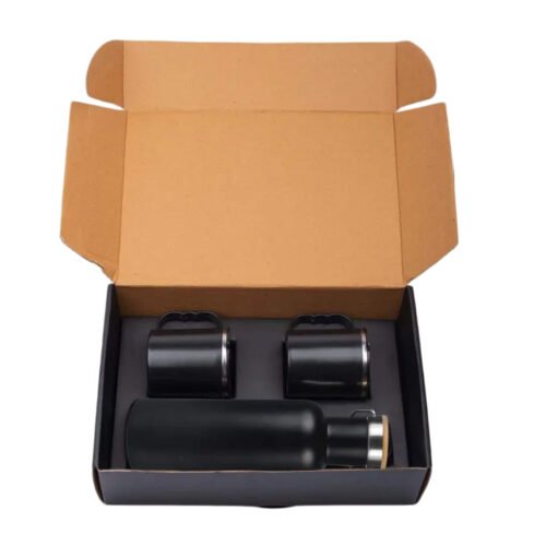 _0068_Set of EcoVault Vacuum Flask with 2 Stainless steel cups in Gift Set of EcoVault Vacuum Flask with 2 Stainless steel cups in Gift box