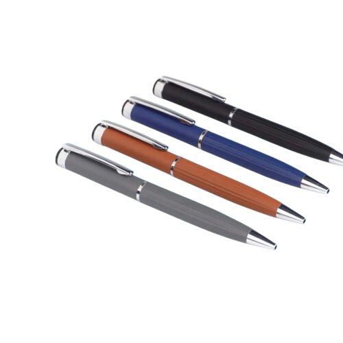 _0140_Groove_ Brass metal pen with stripes Groove: Brass metal pen with stripes