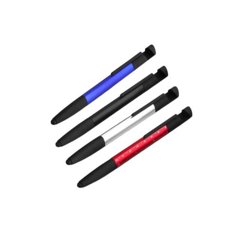 _0153_6 in 1 pen with phone stand, cleaner, ruler, tools and stylus - 6 in 1 pen with phone stand, cleaner, ruler, tools and stylus