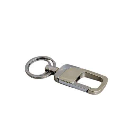 _0175_Anchor_ Premium double finish rectangular keychain with Anchor: Premium double finish rectangular keychain with carabiner | Double keyring