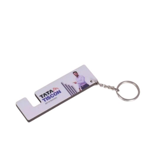 _0179_Tapmate_ Customized MDF Keychain with Mobile stand & NFC Tapmate: Customized MDF Keychain with Mobile stand & NFC Tag | Link to your Catalog, Website, Video, etc | Double side branding