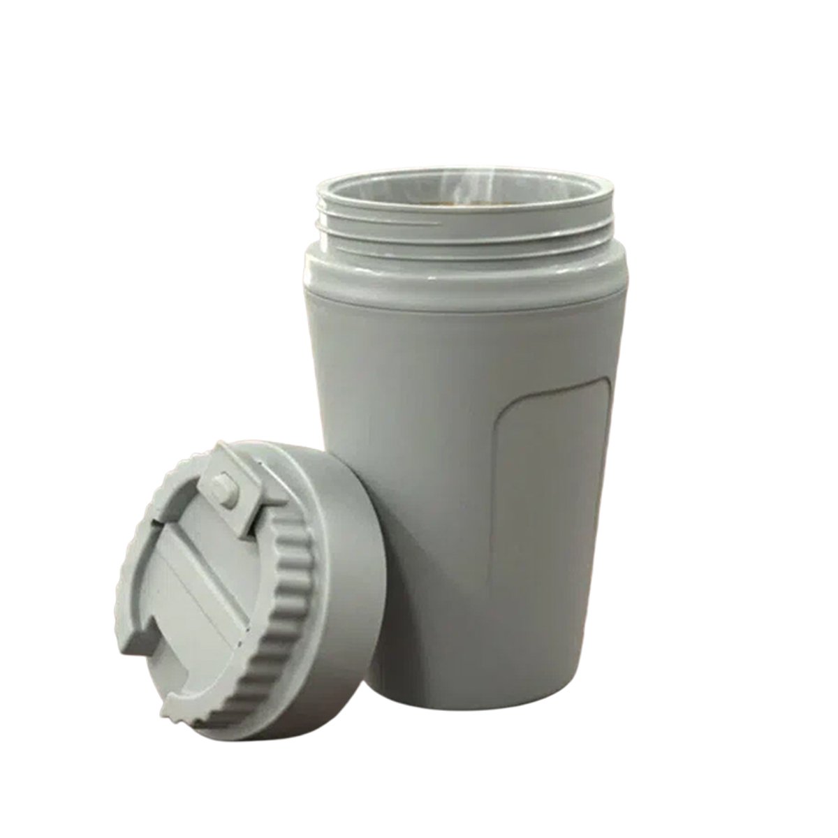 Cafe Cup: Double wall Insulated Steel mug with flip top lid | Capacity 400ml approx